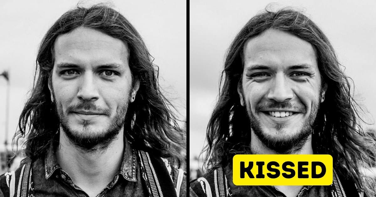 A Woman Takes Photos of People Right After She Kisses Them, and Their Faces Speak Louder Than Words