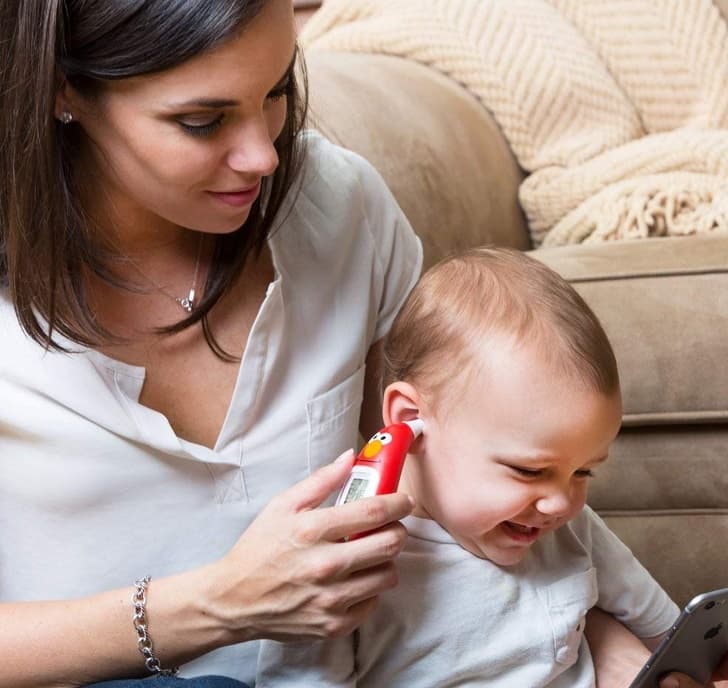 An ear thermometer