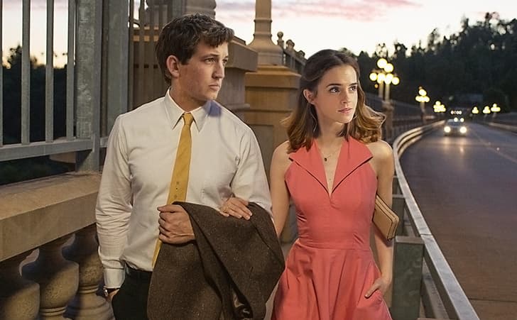 Emma Watson and Miles Teller as Mia and Sebastian (La La Land)