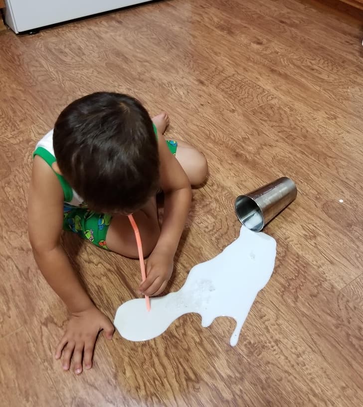 It’s not worth crying over spilled milk. Drink it instead!