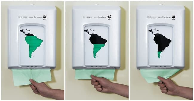 “Save paper — save the planet.”