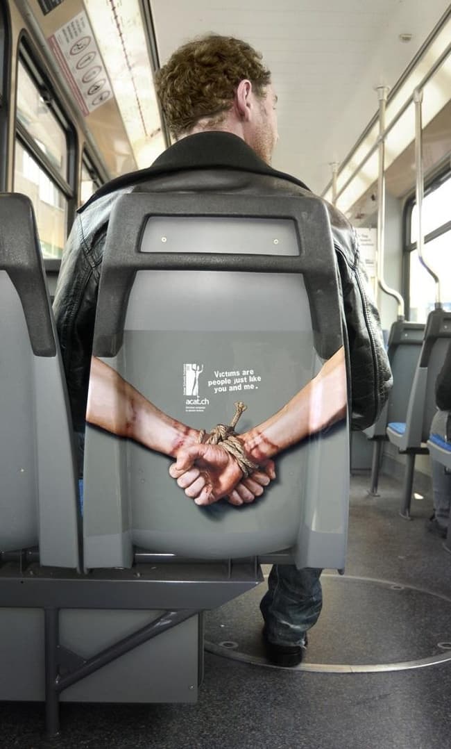 “Victims are people just like you and me.” — A Christian ad campaign to abolish torture