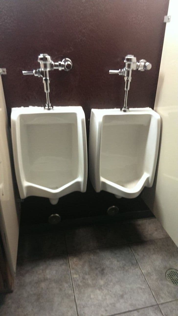 “Another guy and I both walked into the bathroom at the same time. After seeing this, he said, ’This isn’t going to happen,’ and he walked out.”