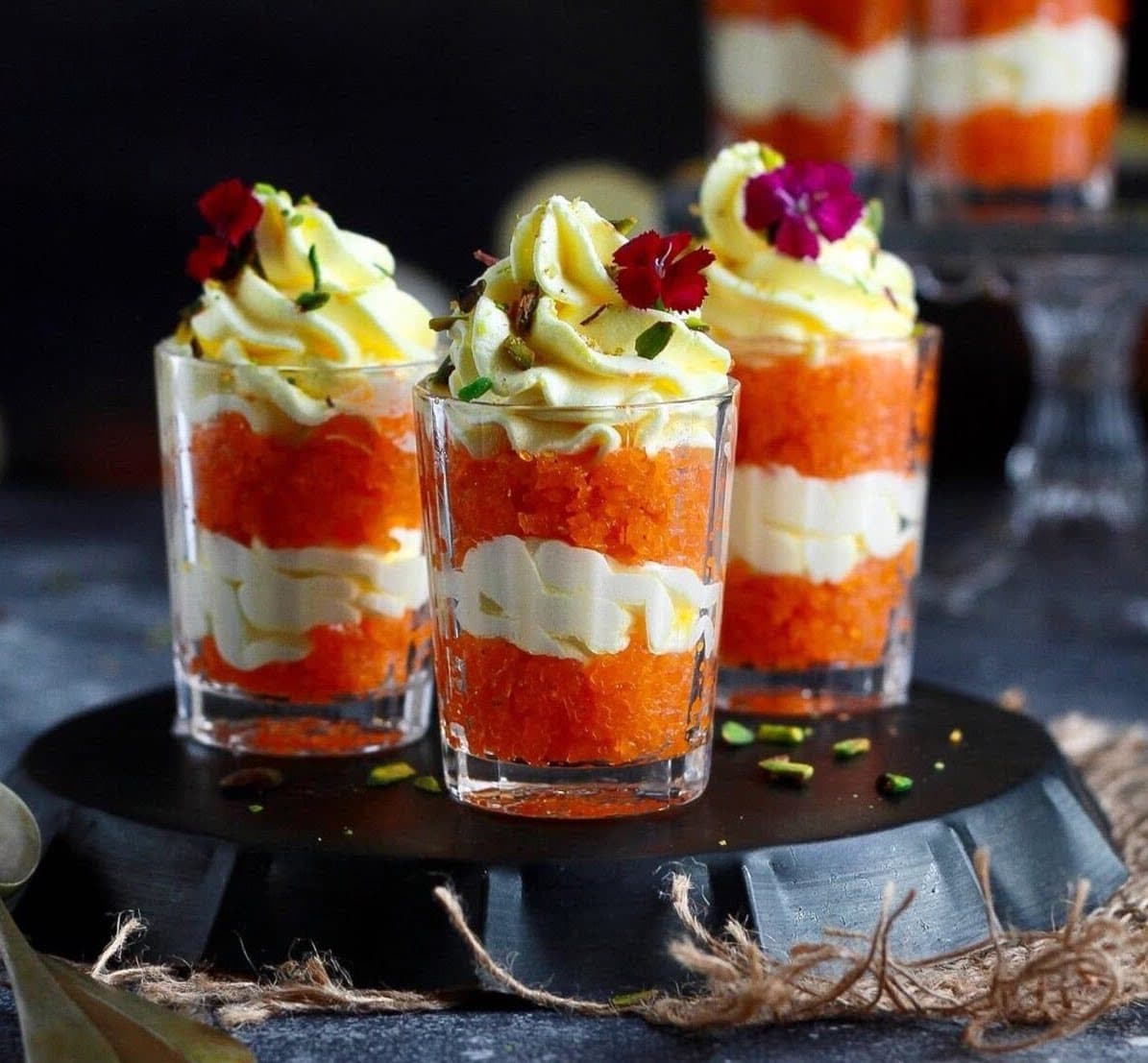 Rabri –Motichur Laddo Fusion – An Indian Dessert In Shot Glasses
