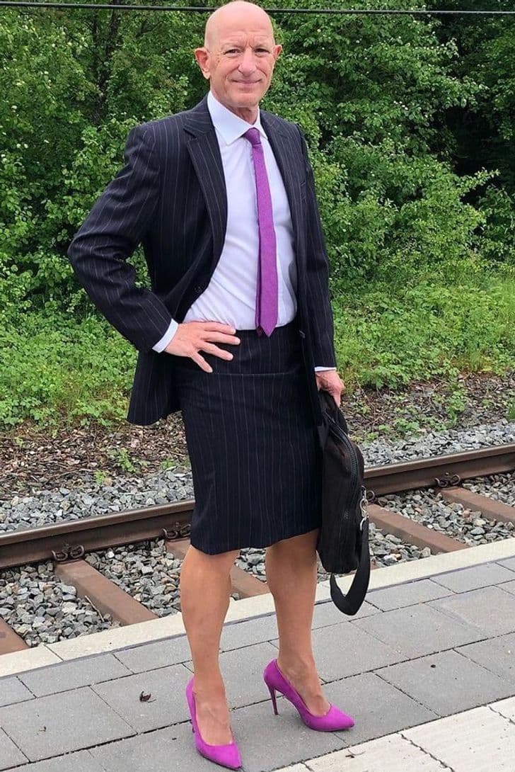 Heels and skirts are more than just fashion attributes for this man.