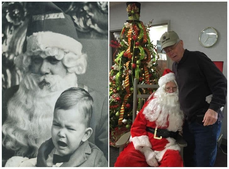 “Pop wanted to recreate his childhood Santa photo.”