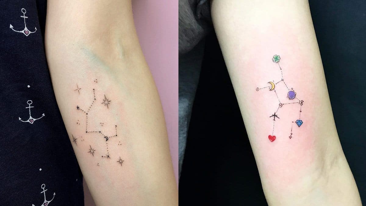 24. Star Shape or Constellation Tattoos for Women