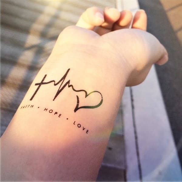 22. Faith. Hope. Love Tattoo for Women & Girls