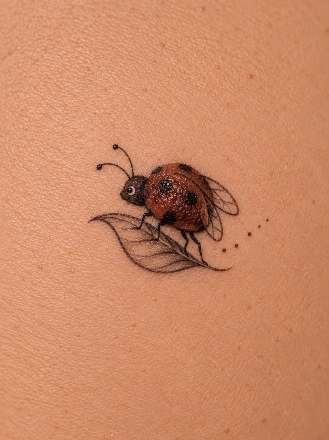 A Ladybird on a Leaf