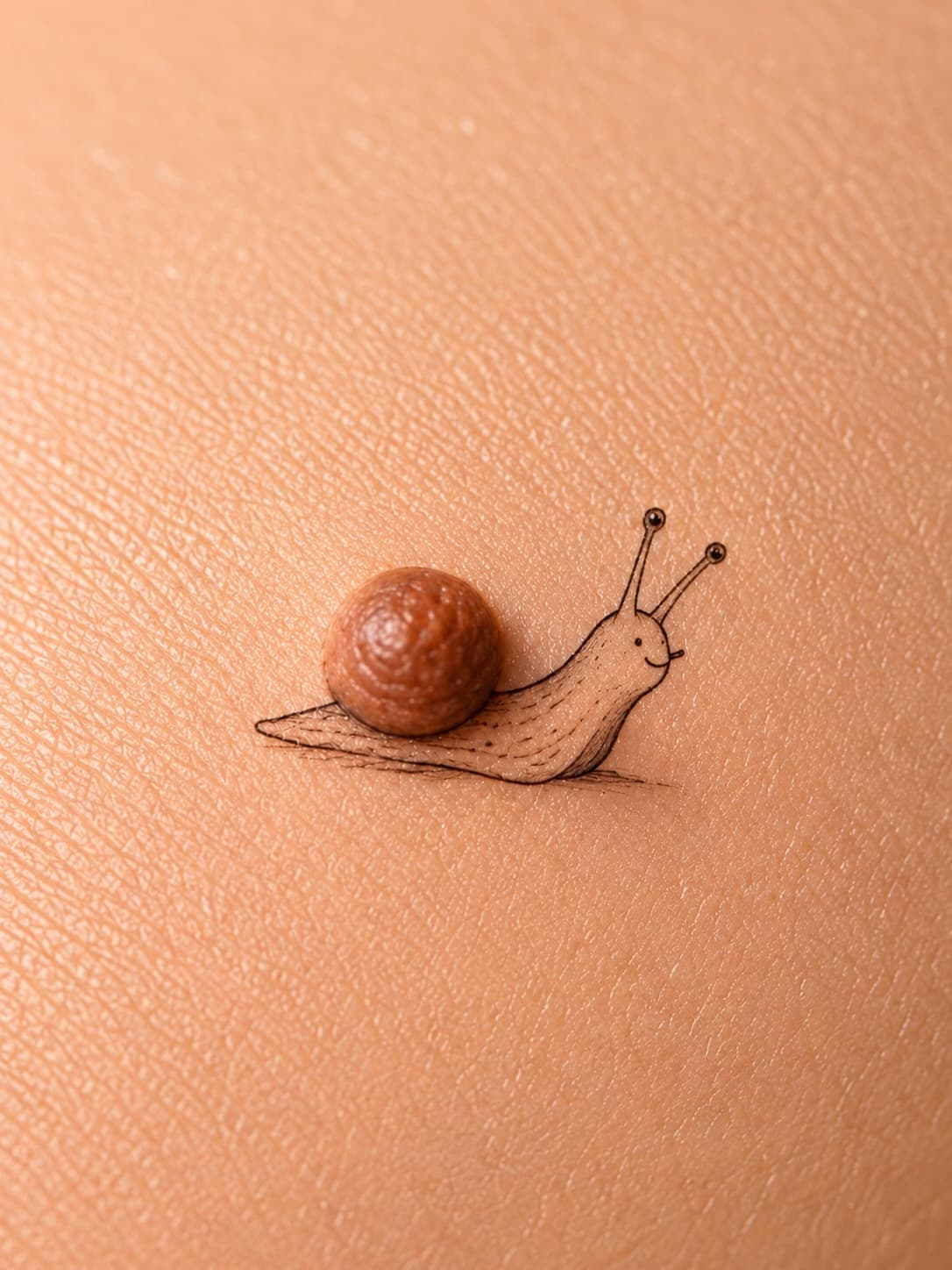 A Snail With a Rounded Shell