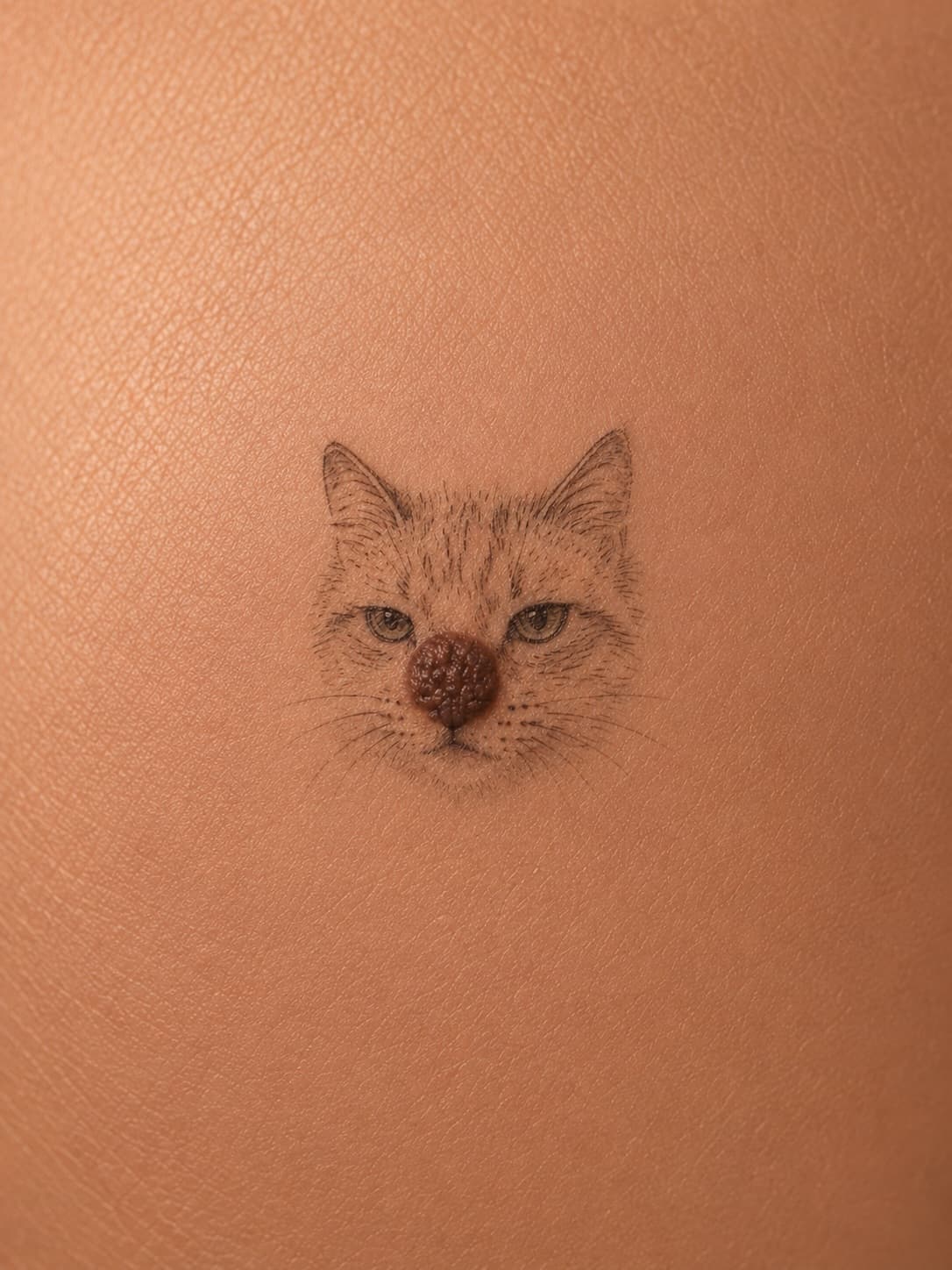 A Cat's Face in Fine Lines