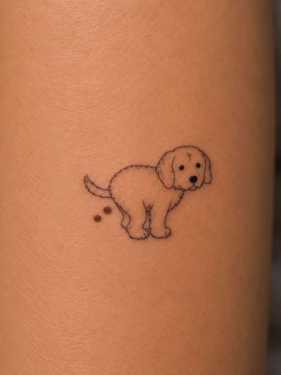 A Puppy and a Dotted Trail
