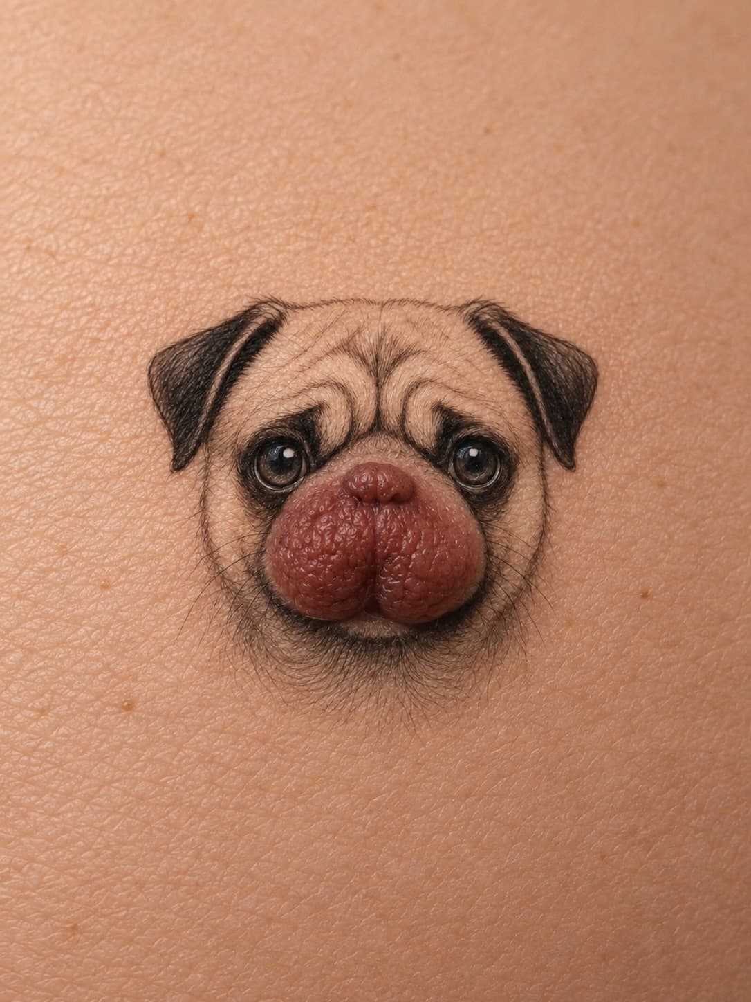 A Pug With an Oversized Muzzle