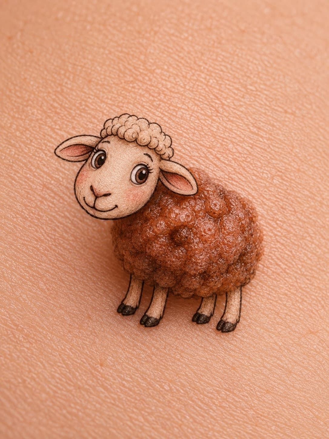 A Sheep in Rounded Textures