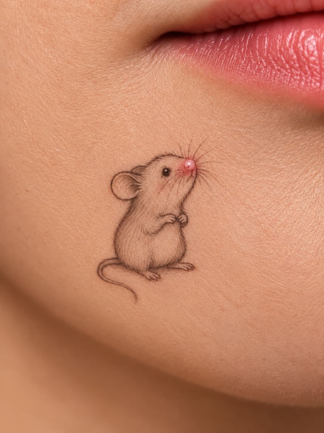 A Mouse With a Pink Nose