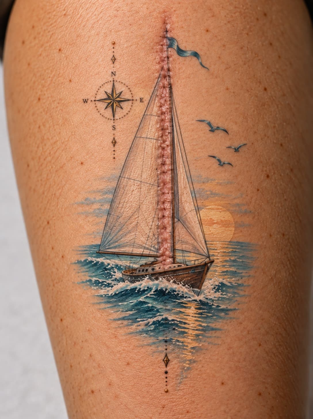 A Sailboat on a Narrow Horizon