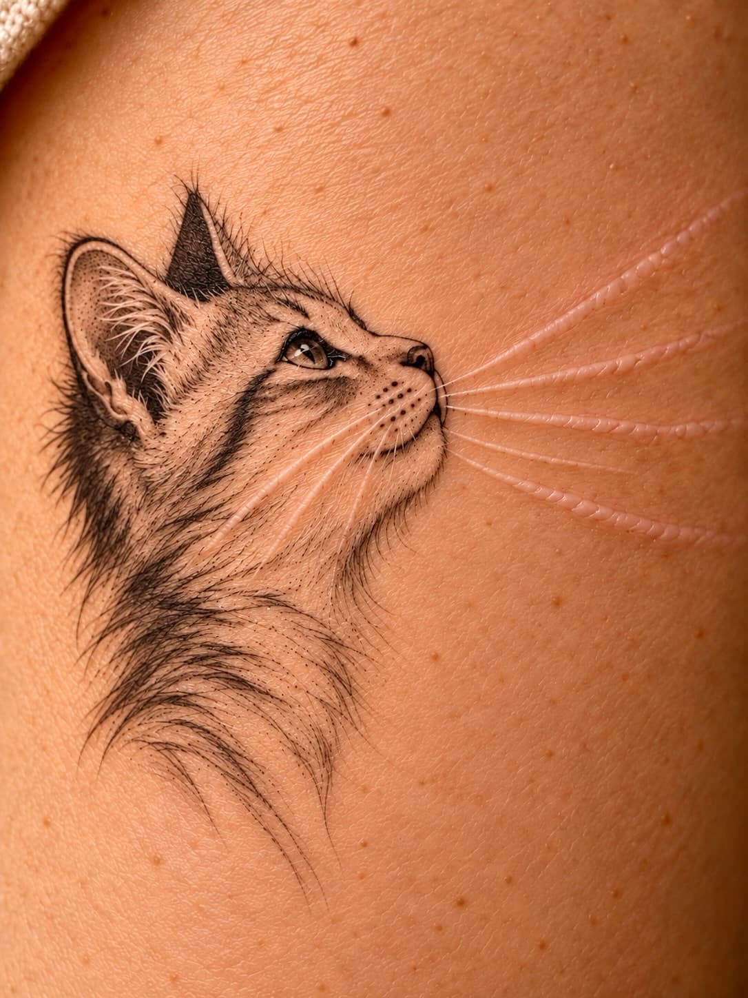 A Cat With Pale Whiskers