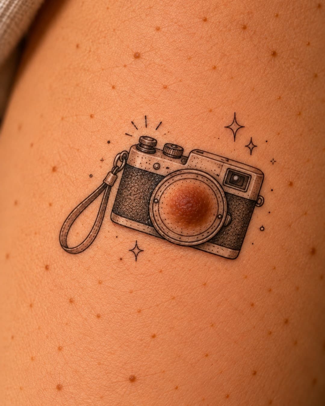 A Camera With a Rounded Lens
