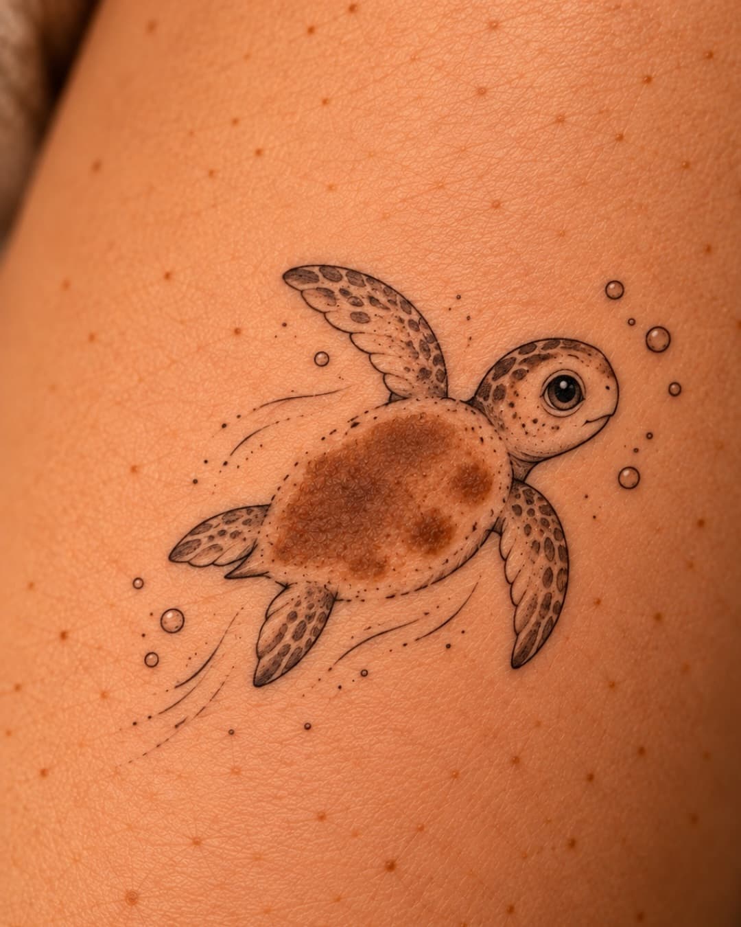 A Turtle With a Brown Shell