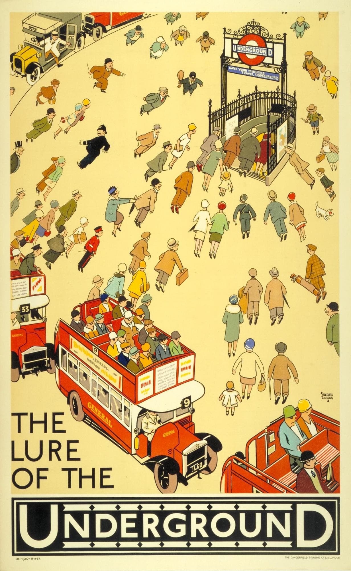The Lure of the Underground | Alfred Leete, 1927