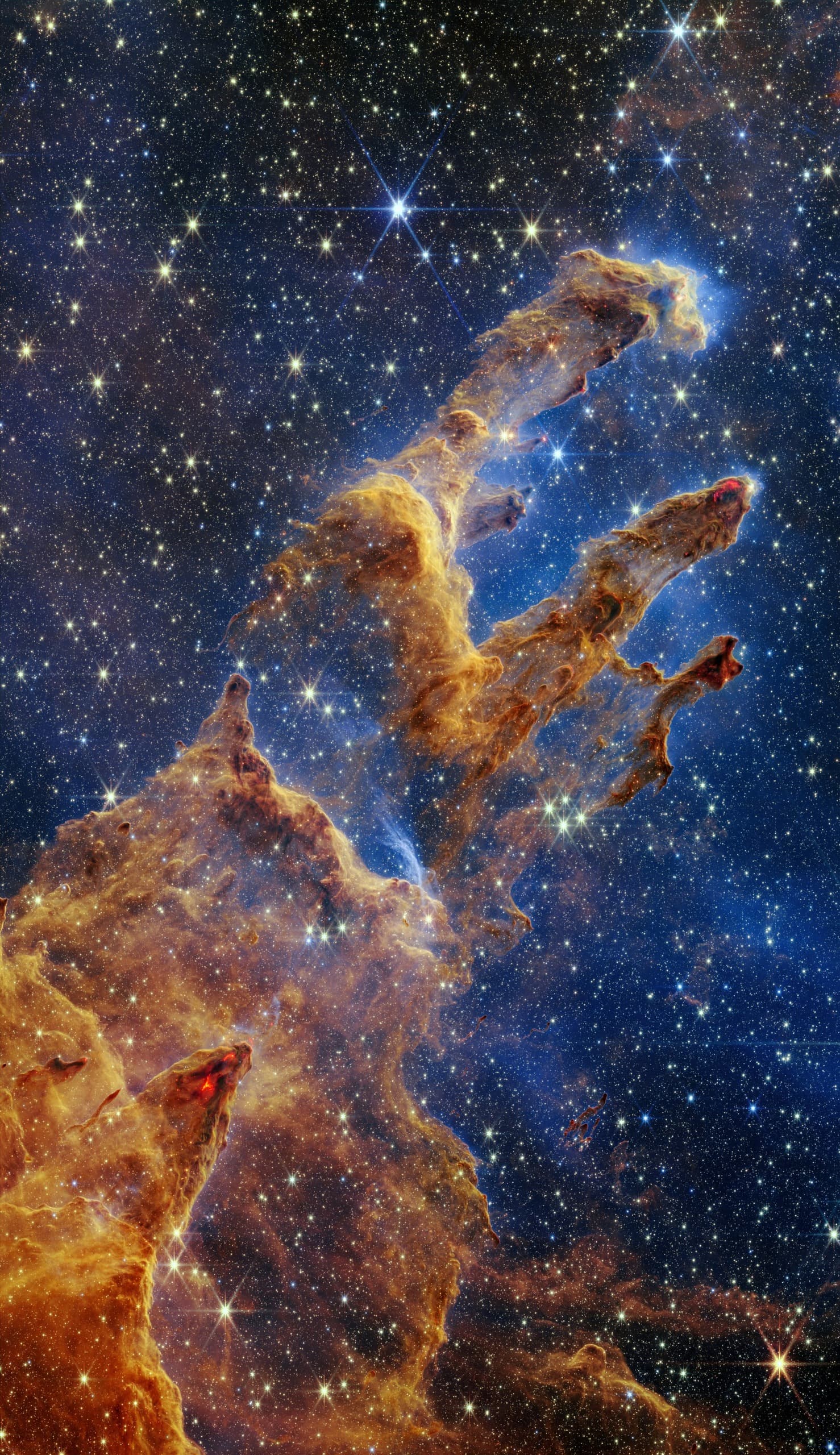 Stars Emerging From Dust | Pillars of Creation