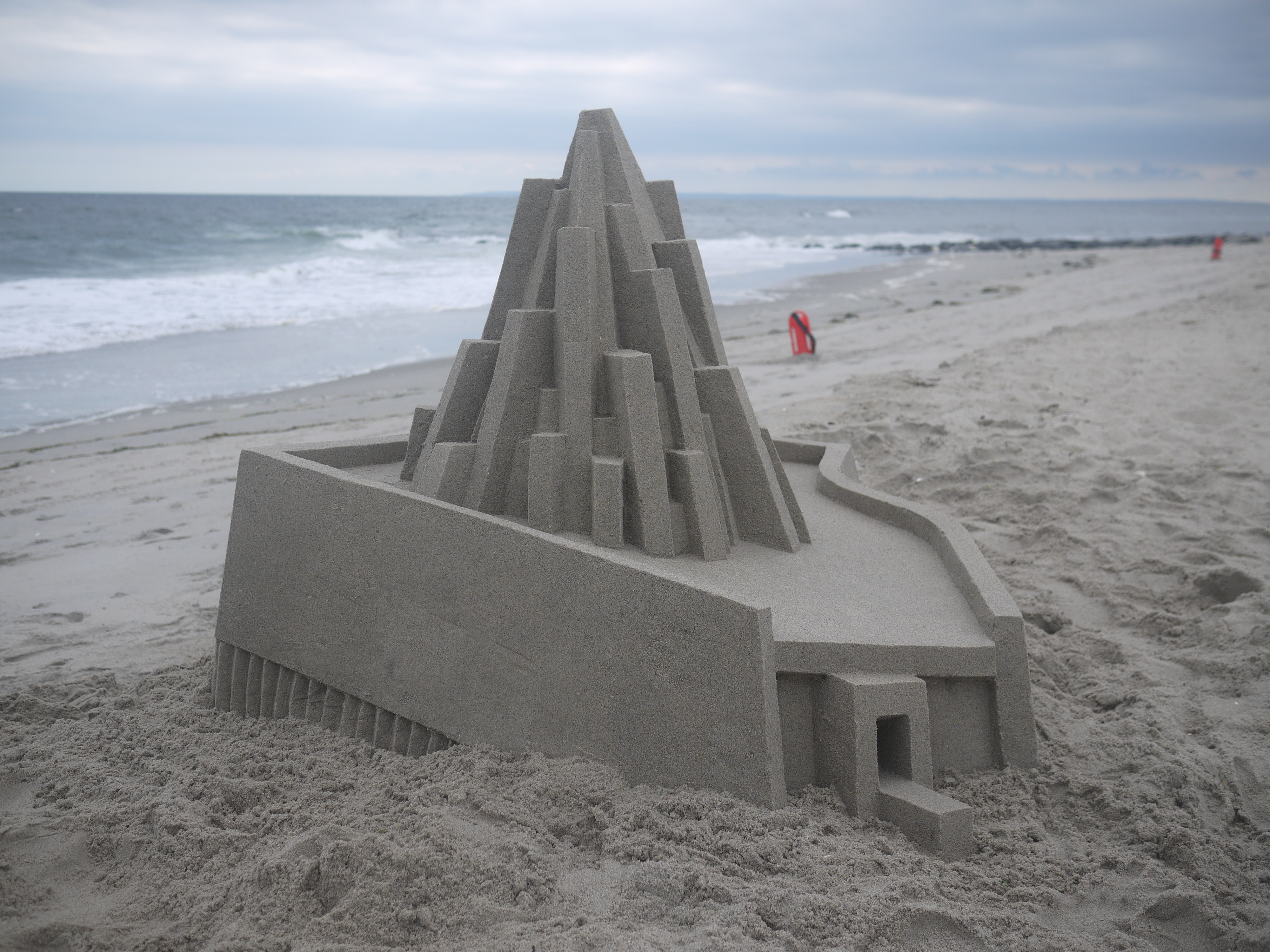 Geometric sand sculpture by Calvin Seibert