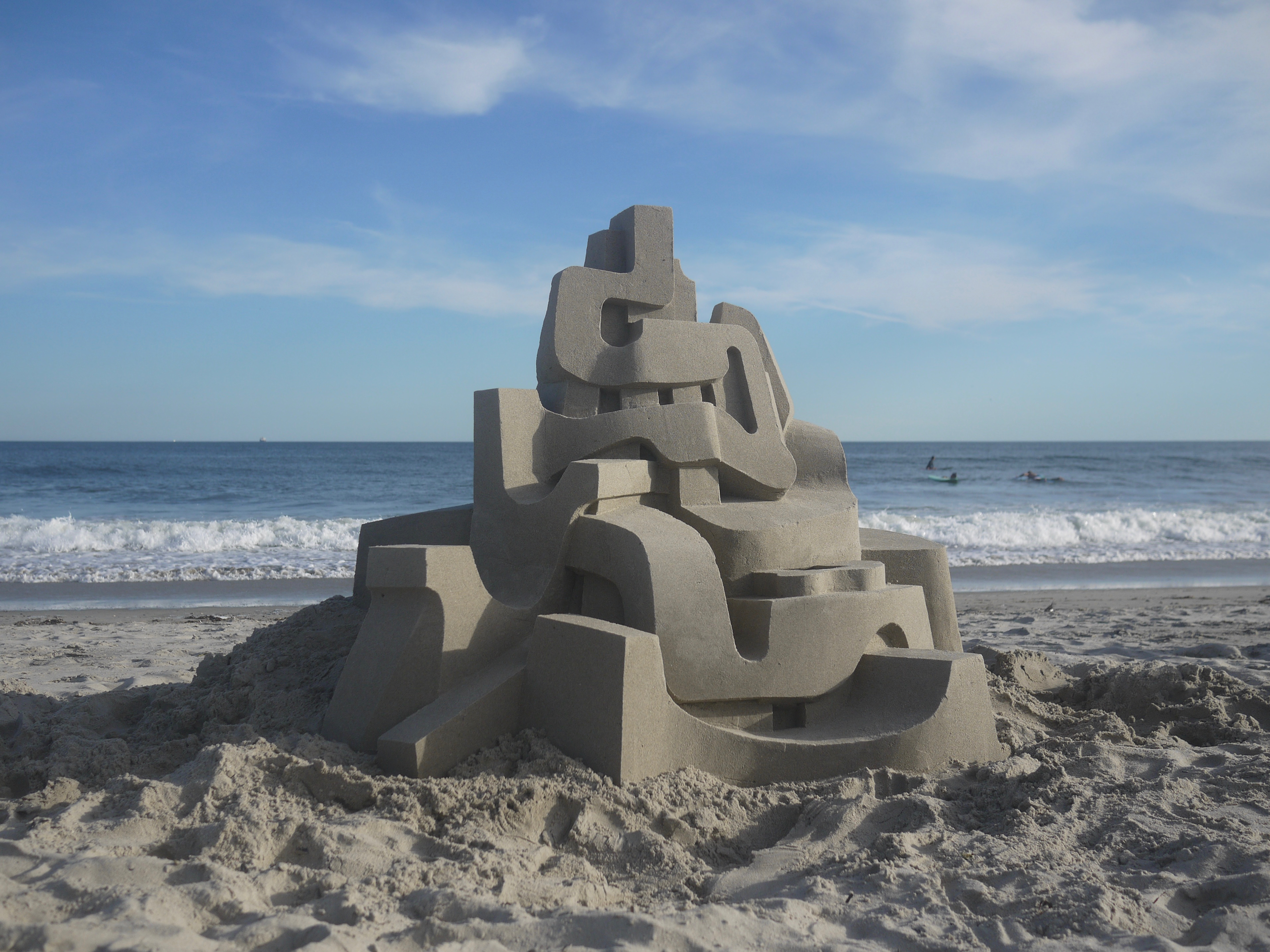 Geometric sand sculpture by Calvin Seibert