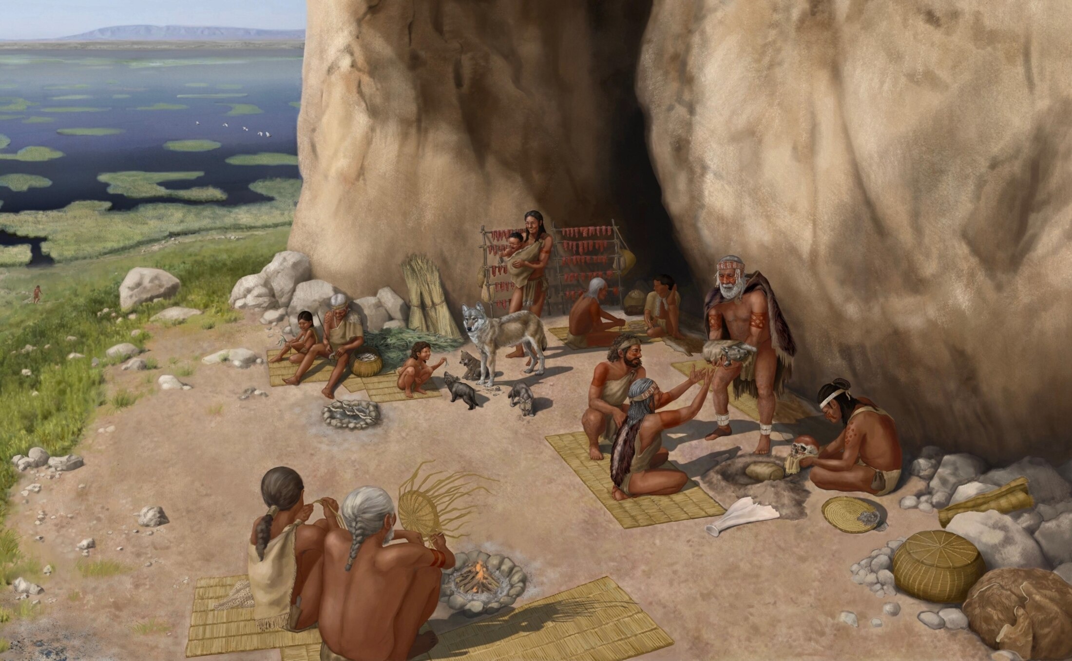 Artist’s reconstruction of Pınarbaşı around 15,800 years ago; not a photograph